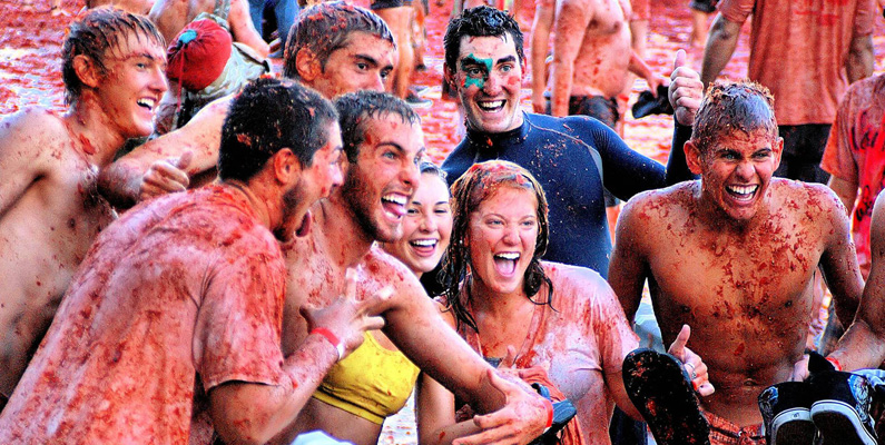 La tomatina – världens största tomatkrig äger rum i Spanien…