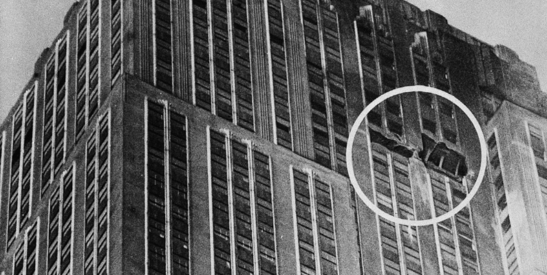 Ett bombflygplan kraschade rätt in i Empire State Building under 1940-talet…