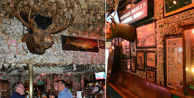 McGuire's Irish Pub är en populär pub belägen i amerikanska Destin, Florida. Ett karakteristiskt drag är att dess väggar och tak är täckta med hundratusentals signerade dollarsedlar från gäster som har besökt platsen genom åren. Det är en tradition som har pågått i flera decennier. Det har sagts att det totala värdet av dessa dollarsedlar uppskattas till över en miljon dollar. Jag hoppas innerligt att puben har en bra brandförsäkring.