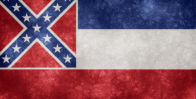 Fram till 2020 inkluderade Mississippis delstatsflagga en version av den konfedererade stridsflaggan som en del av dess design. Detta gjorde Mississippis delstatsflagga till den sista i USA som fortfarande använde en symbol från konfederationen som en del av sin officiella flagga.

Den konfedererade stridsflaggan, även känd som "Stjärn- och bar-flaggan" eller "Rebellflaggan", var en symbol för de konfedererade staterna under det amerikanska inbördeskriget och har blivit starkt förknippad med rasism och segregation i modern tid. Efter årtionden av kontroverser och krav på förändring, antog Mississippi en ny delstatsflagga utan den konfedererade symbolen i juni 2020.