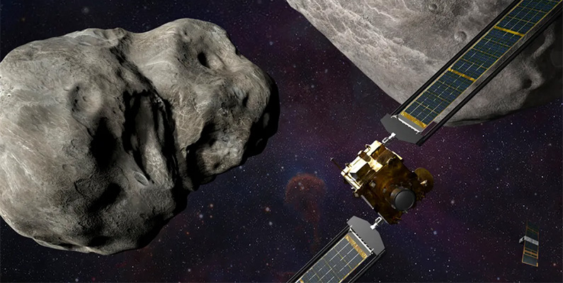 En enda satellit som kretsar runt vår planet har träffats och förstörts av en meteorit…