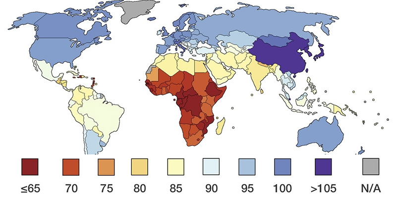 Japan har den högsta genomsnittliga IQ:n i världen på 106,48…