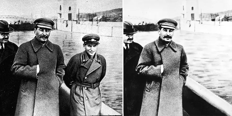 Josef Stalin brukade "photoshoppa" sina bilder…